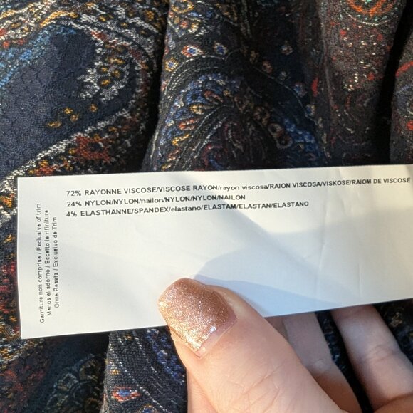 JOSEPH RIBKOFF Swing Jacket 12 Asymmetrical Tapestry One Button Art Paisley - Picture 9 of 10